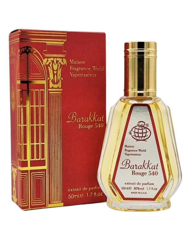 Barakkat Rouge 540 Unisex Perfume Extract Fragrance World 50ml