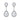 Boucles double drop éclat - argenté