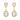 Boucles double drop éclat - doré