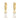 Boucles goutte rectangle - doré