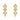 Boucles royal clover éclat - doré