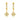 Boucles royal cross éclat - doré