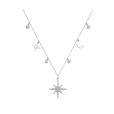 Collier éclat stellaire - argenté