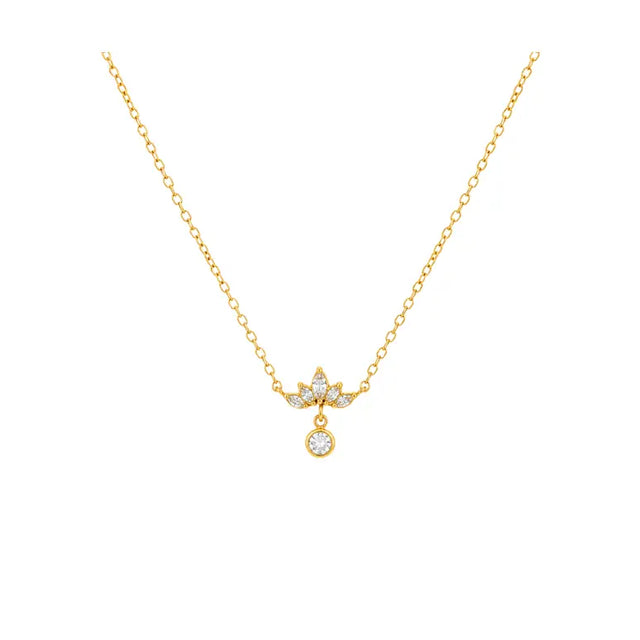 Collier lotus glow - doré
