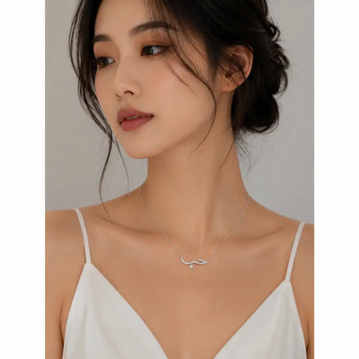 Collier silver wave