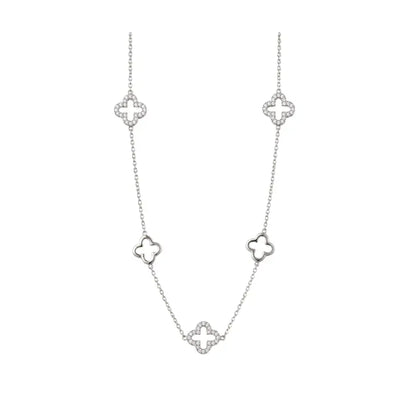 Collier trèfle impérial - argenté